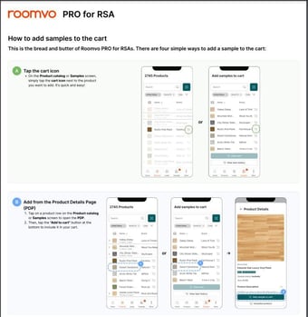 Roomvo PRO for RSAs Quick Reference Guide Roomvo PRO for RSAs Quick Reference Guide